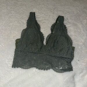 Aerie Lace Bandeau in Charcoal